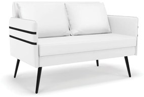 Namoradeira 02 Lugares Mari Corino Pés Palito de Ferro D03 - D'Rossi - Branco
