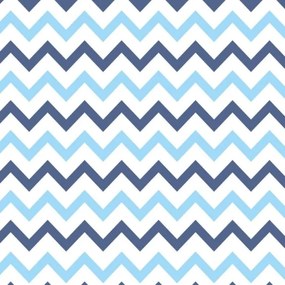 Papel de parede adesivo Chevron azul e branco