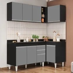 Armário de Cozinha Modulado de Canto Esquerdo 4 Peças CP47 Balcão com