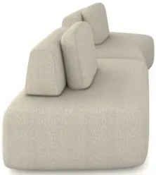 Sofá Ilha 314cm 2 Módulos Sala de Estar Moby Boucle Creme Z08 - Mpozen