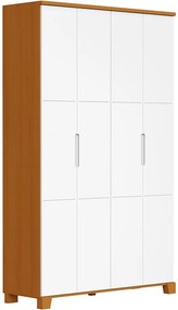 Guarda-Roupa Luna 4 Portas - Branco e Savana