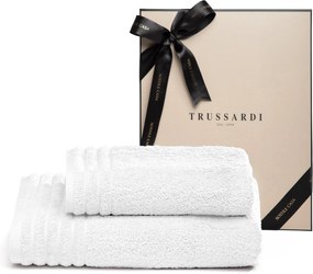 Jogo de Banhão 2 Peças Trussardi 100% Algodão Imperiale c/ Caixa de Presente - Branco  Branco