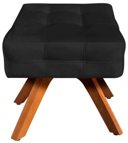 Puff Banqueta Decorativo Giratório MM30 Kit 2 Elisa Suede D03 - D'Rossi - Preto