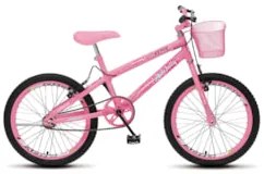Bicicleta July Infantil Juvenil Aro 20 Rosa Neon - Colli Bike