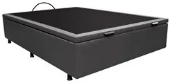 Base Box Baú para Cama Casal 138x188cm Liz S05 Sintético Cinza - Mpoze