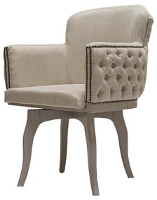 Cadeira Giratória New Pure c/ Tachas e Capitonê - Fendi Nouveau Kleiner