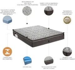 Colchão Casal Queen Iso 1.5.0 D45 Viscopoli 158x198x18cm     - Ortobom