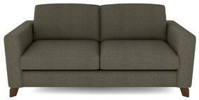 Sofá Sala de Estar Living 3 Lugares 260cm Presley Pés Madeira Linho Cinza G52 - Gran Belo