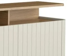 Rack TV 75 Pol 220cm Portas Brise Blen Louro/Luna/Dourado I06 - Mpozen