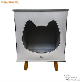 Casinha Toca de Gato Cat Line B1000 Pés Palito Bege - Sheep Estofados - Bege