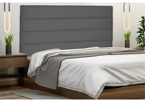 Cabeceira La Italiana Para Cama Box Solteiro 90 cm Suede S04 - D'Rossi - Cinza
