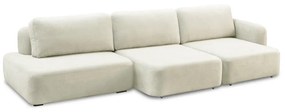Sofá Decorativo Santiago 4 Lugares 312cm Sala de Estar Retrátil Modulado Bouclê Branco G89 - Gran Belo