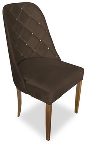 kit com 8 Cadeiras de Jantar Dublin Suede Marrom