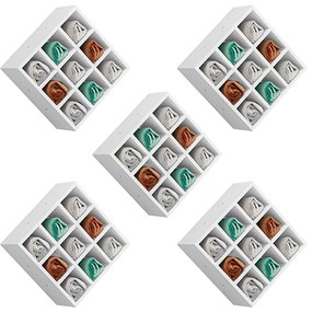 Kit 05 Nichos Porta Toalhas 09 Lugares 40x40cm Branco G01 - Gran Belo