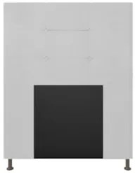 Cabeceira Cama Box Solteiro 90cm Safira Sintético Branco Z51 - Mpozena