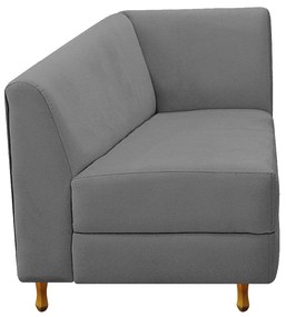 Recamier Valéria 185cm Lado Esquerdo Corano Cinza - ADJ Decor