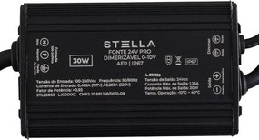 Driver Dimerizável Preto 30w Ip67 24v Pro