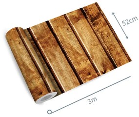 Papel de parede adesivo madeira espaçada