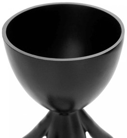 Vaso Decorativo Bob Robert Plant em Poliresina Preto 14,5x11x12 cm - D'Rossi