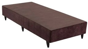 Base de Cama Box Light Camurca Marrom Solteiro 78 cm (LARG) - 52651 Sun House