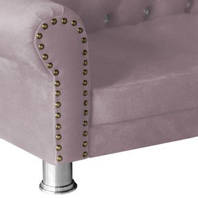 Mini Divã Sofá Realeza Cama Pet para Cães ou Gatos Elegante Suede Crepe
