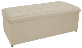 Calçadeira Copenhague 140 cm Casal Suede Bege - ADJ Decor