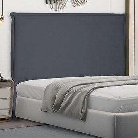 Cabeceira Decorativa Casal 1,40M Trento Suede Cinza G63 - Gran Belo