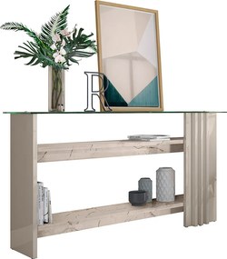 Aparador de Sala com Prateleiras 150cm Mirezi Calacata/Off White M20 - D'Rossi