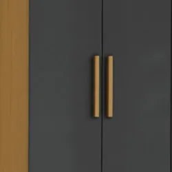 Guarda Roupa Casal 187cm 6 Portas Vilo Cinamomo/Grafite A15 - Mpozenat