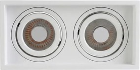 Plafon De Embutir Recuado Retangular Flap - BRANCO