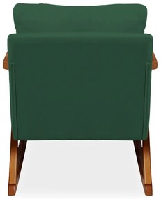 Poltrona Mona Amber Balanço Veludo Verde Bandeira