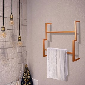 Porta Toalha de Rosto Industrial Metálico 35 cm - D'Rossi - Cobre