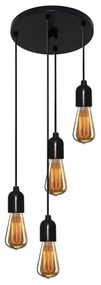 Luminária Pendente Retro Md-4162/4 Suporte Para Lâmpada / Não Inclusa - Bivolt