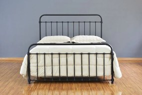 Cama de Ferro Patente Casal Comum - Preto fosco
