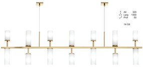 Pendente Fence Vidro Tubo Assimetrico 130X05X32Cm 14Xg9 - Old Artisan... (BRANCO)