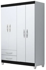 Guarda Roupa Roupeiro Infantil 4 portas 2 Gavetas Quadriflex