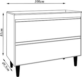 Balcão de Cozinha Wollo MDP/BP Branco G96 - Gran Belo
