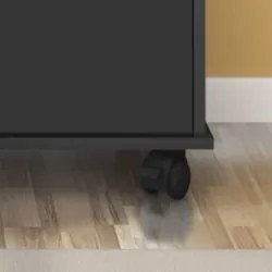 Nicho Organizador com Rodízios 6 Gavetas Toys Q01 Preto/Branco - Mpoze