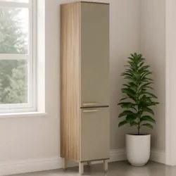 Paneleiro Armário de Cozinha 40cm 2 Portas Nádia Mocca/Avelã L01 - Mpo