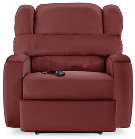 Poltrona do Papai Sala de Cinema Reclinável Kylie Controle Power Elétrico USB PU Vermelho G23