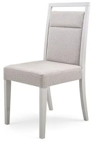 Cadeira Kaila Estrutura Off White Amêndoa Assento e Encosto Linho Crú - 77205 Sun House