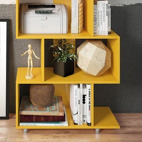 Estante Nicho Prateleira Livros Sala Escritório Amarelo