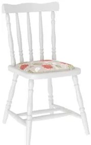 Cadeira de Cozinha em Madeira Maciça Estofada Foz Branco Piratini