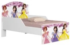 Mini Cama Infantil 148x68cm Proteção Lateral Princesa Rosa Z53 - Mpoze