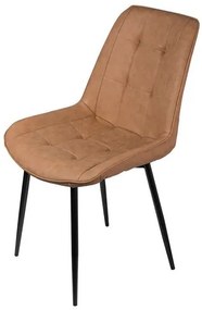 Cadeira Lounge Courino Caramelo com Costura Quadriculada - 50020 Sun House
