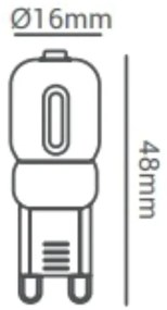 Lâmpada Halopin G9 Led 2W 180Lm 3000K 300° 220V | Opus Lp 39909