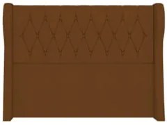 Cabeceira Casal King Cama Box 195cm Malva Z04 Veludo Terracota - Mpoze