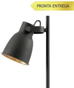 Luminaria Pixar Ø15X29X46Cm Metal Preto 1Xe27 |Opus Dn 37486 (Preto)