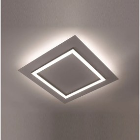 Plafon Sharp Quadrado 48X48X4,5Cm Led 90W Bivolt - Usina 19690/48 (PT - Preto Texturizado, 3000k)