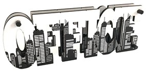 Placa de Mesa Decorativa Decorativa Dupla Face "Office Predios" C03 - D'Rossi